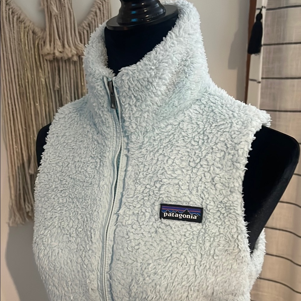 Patagonia Los Gatos Fleece Vest baby blueXS Sherpa Hiking Outdoor - Picture 4 of 10
